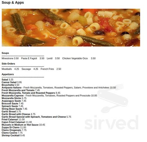 camillo's menu.
